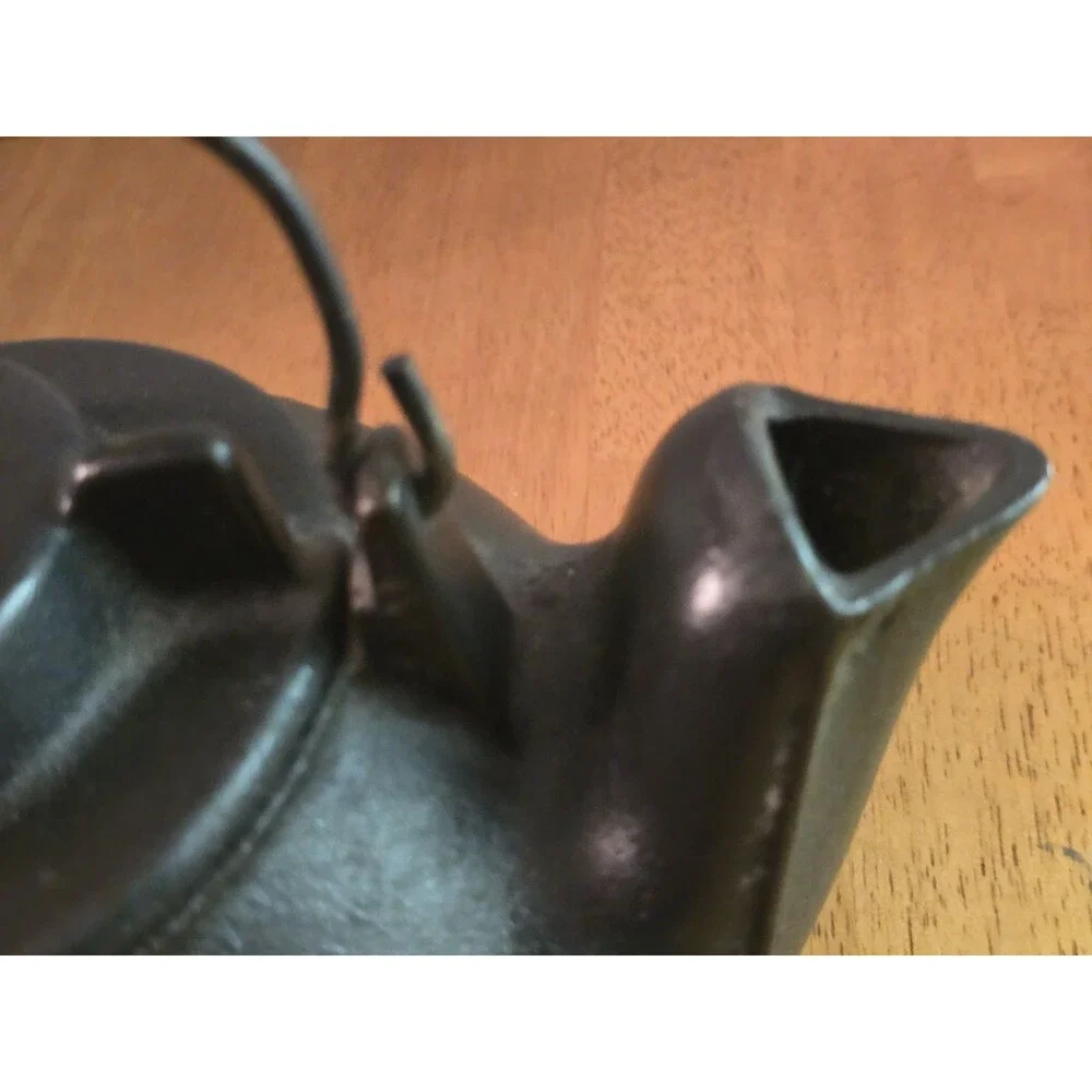 Vintage Wagner Ware Sidney O Cast Iron Tea Kettle Swivel Lid Coil Handle Clean